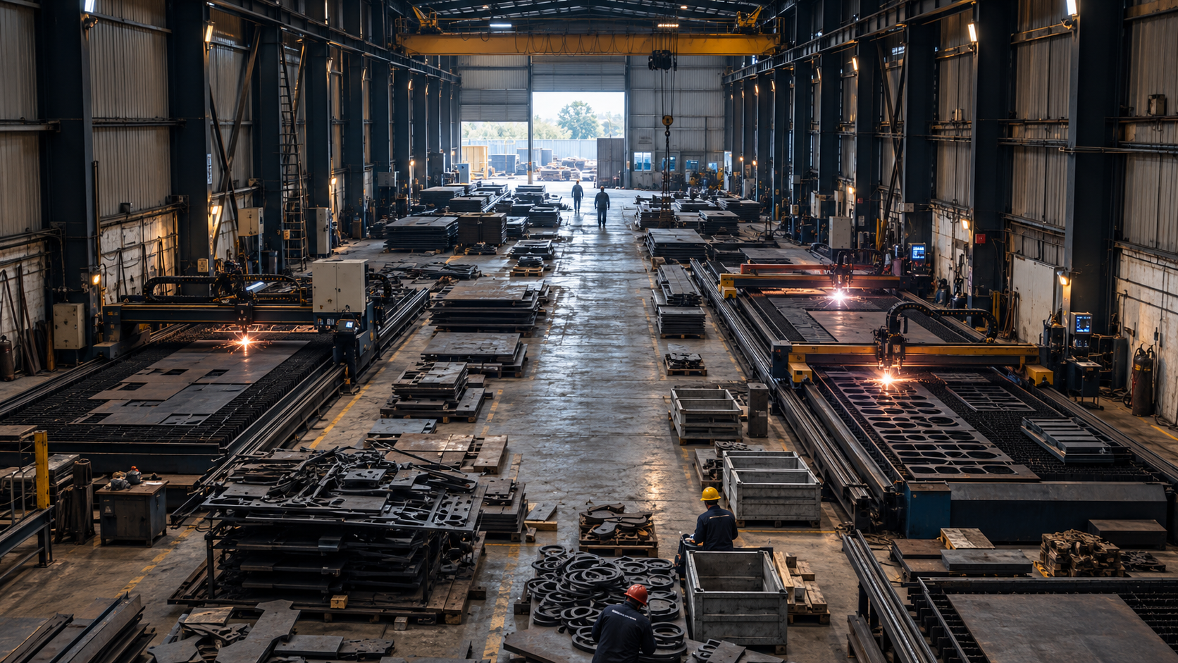 Steel sheet stock ready for dispatch