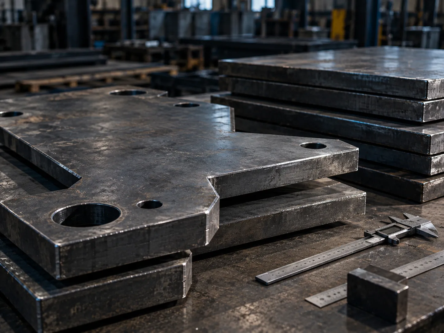 Precision-cut heavy steel parts for the defence industry