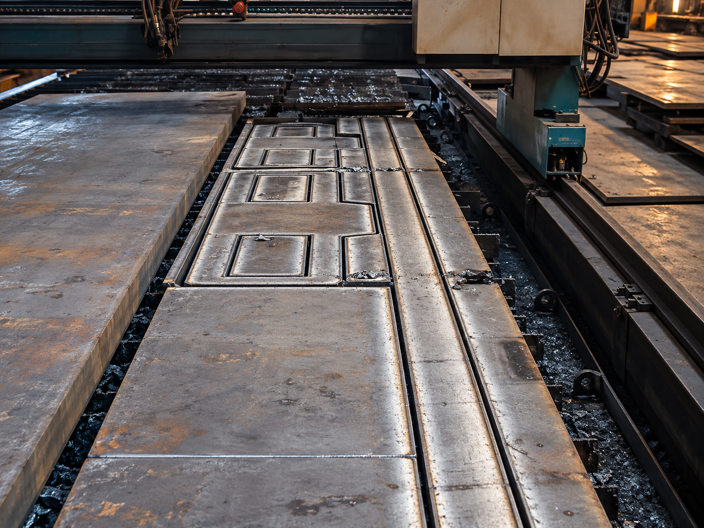 CNC-cut heavy steel parts for defence industry projects 3