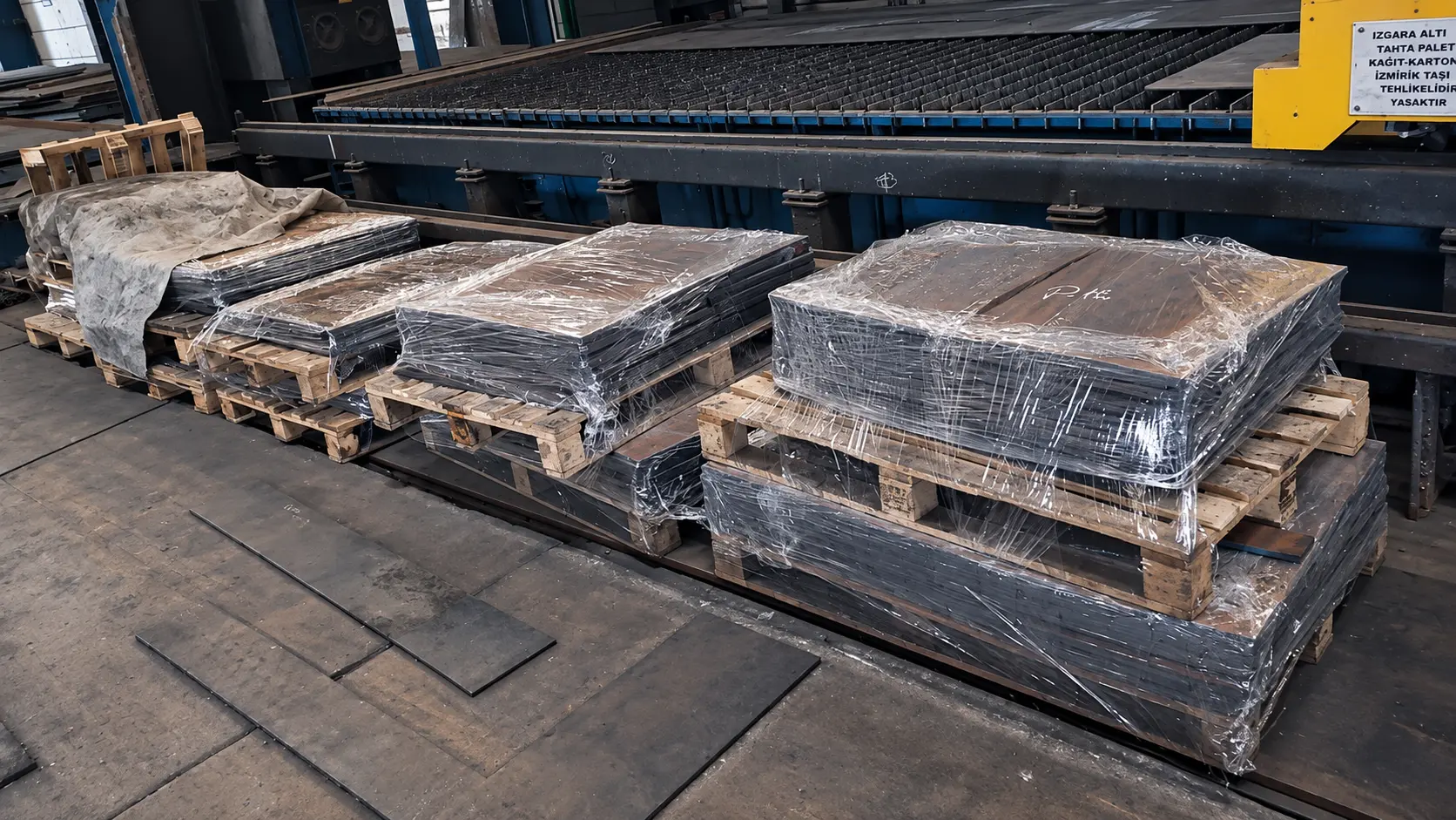 Palletised and shrink-wrapped dispatch