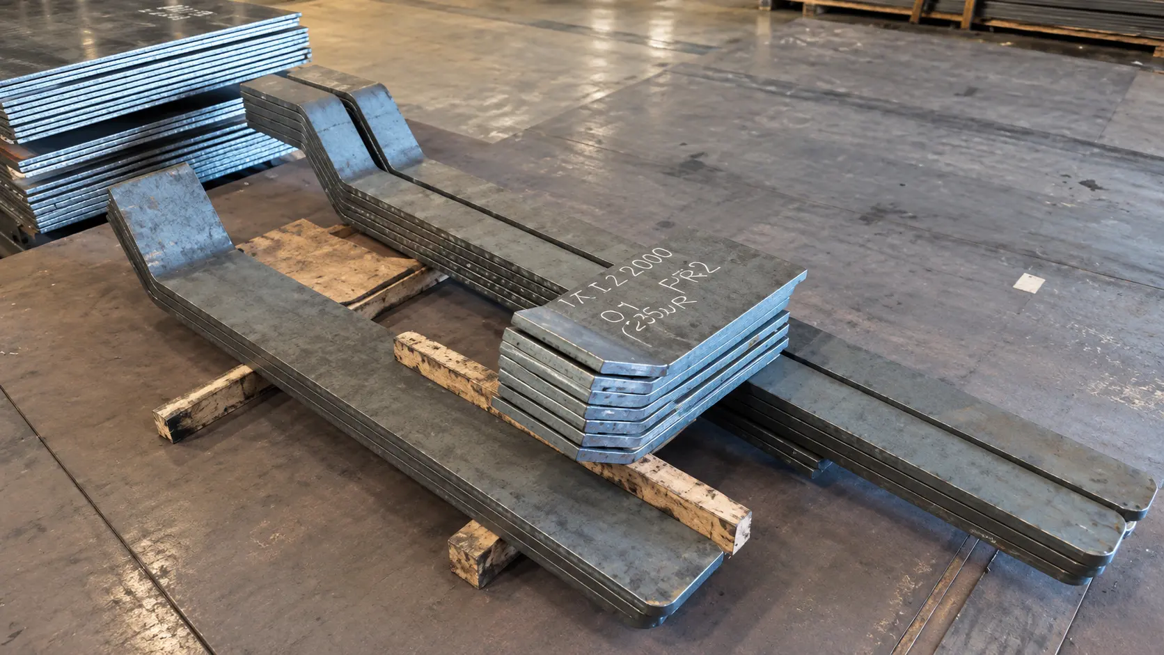 Energy sector parts on a pallet