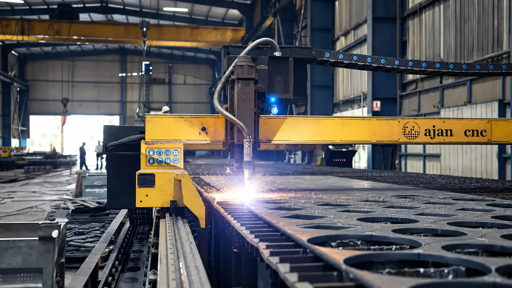 CNC oxygen and plasma cutting line